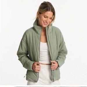 Women's Green Puffer Jacket